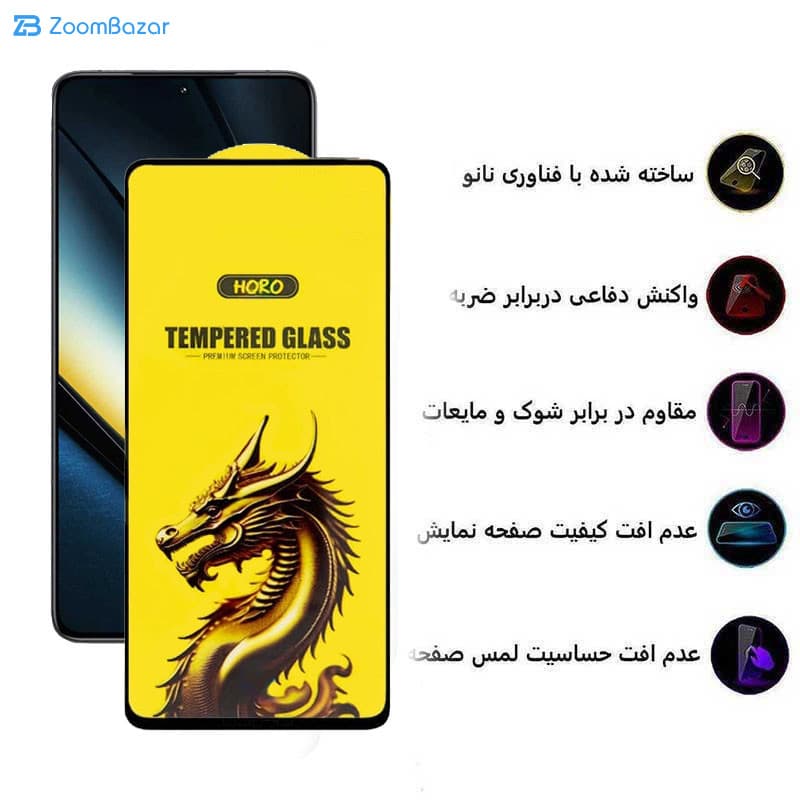 گلس اپیکوی مدل Golden Dragon مناسب برای گوشی موبایل شیائومی Redmi Note 12 Turbo/ Note 12 Pro 5G/ Note 12 Explorer/ Note 12 Discovery/ Note 12 Pro Speed — تصویر ۶