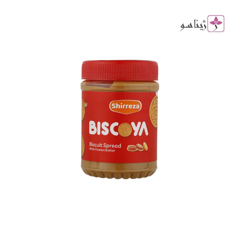 کرم بیسکویت با کره بادام زمینی(بیسکویا) شیررضا-۴۵۰ گرم