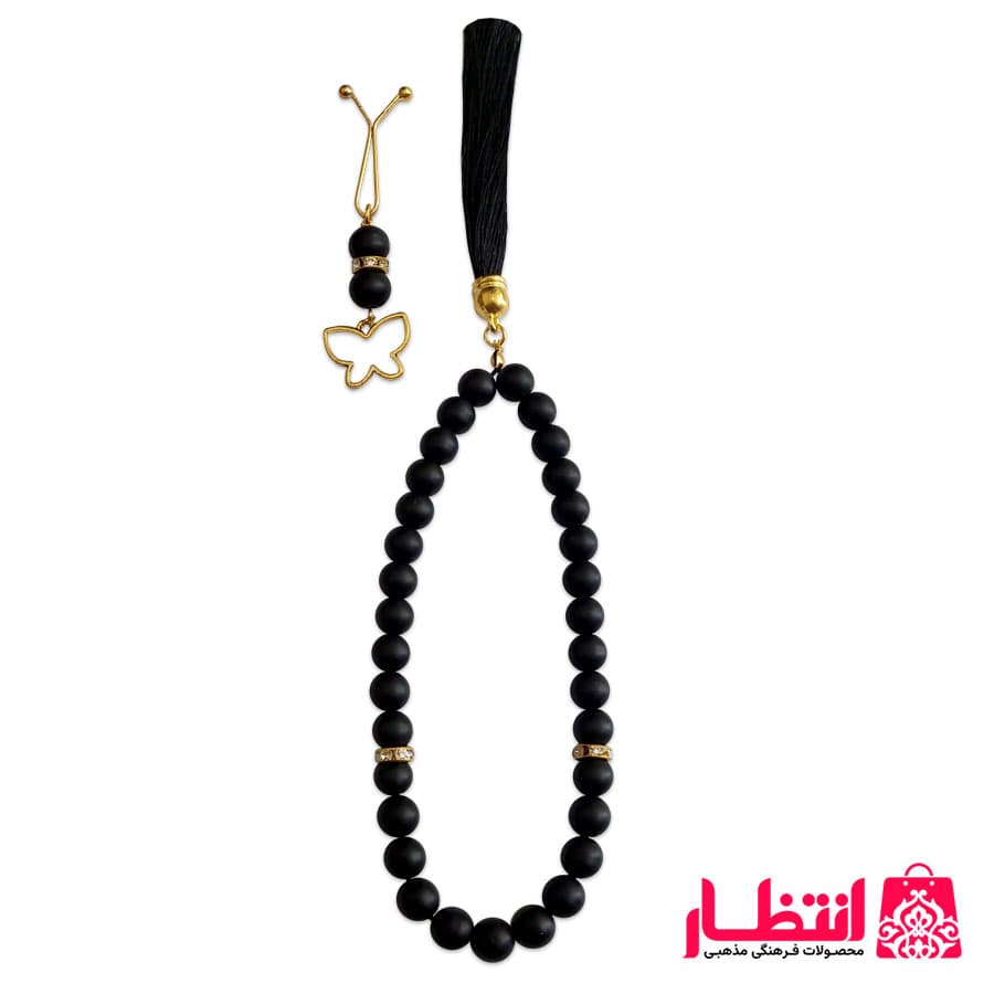 ست تسبیح و گیره روسری مشکی