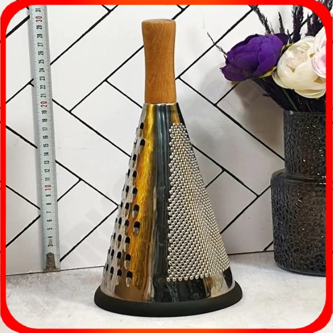 4290 رنده مخروطی دسته چوبی بزرگ استیل هومکت
