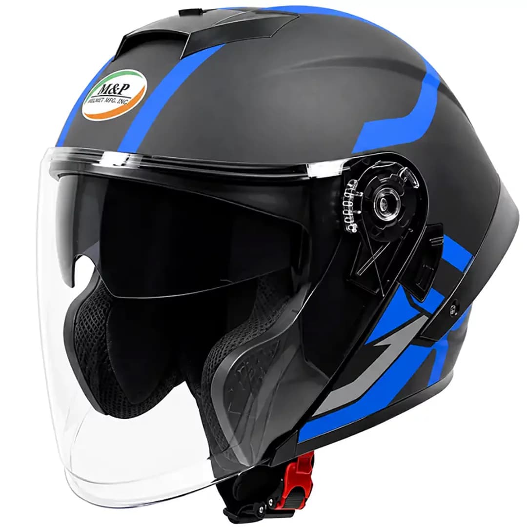کلاه کاسکت بدون فک ام اس پی مدل 336MATT BLACK BLUE — تصویر ۷
