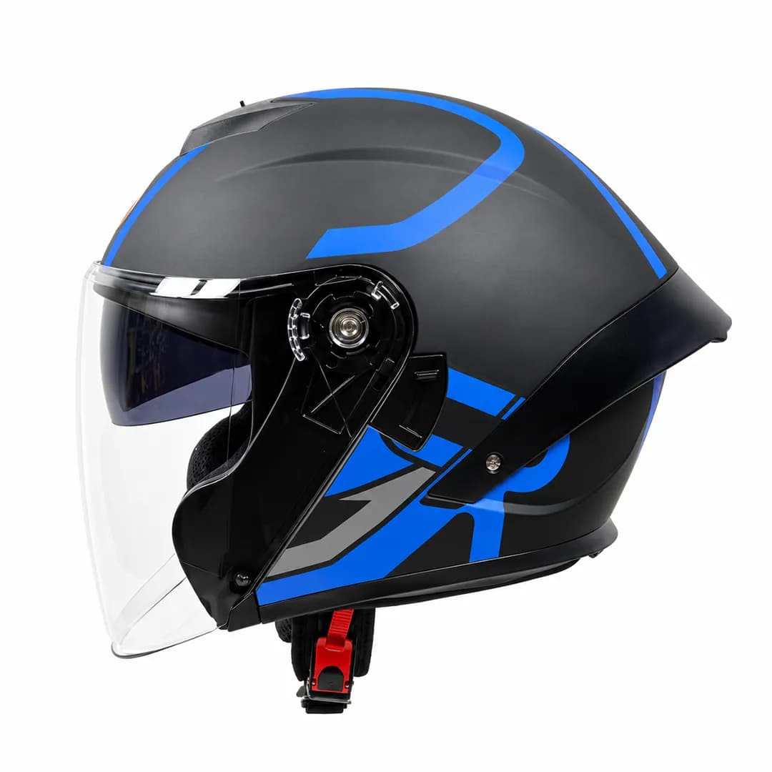کلاه کاسکت بدون فک ام اس پی مدل 336MATT BLACK BLUE — تصویر ۲