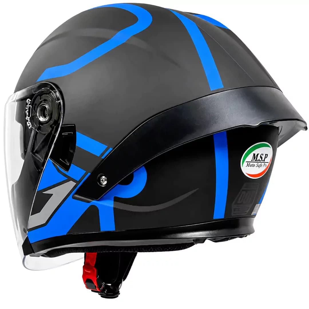 کلاه کاسکت بدون فک ام اس پی مدل 336MATT BLACK BLUE — تصویر ۹
