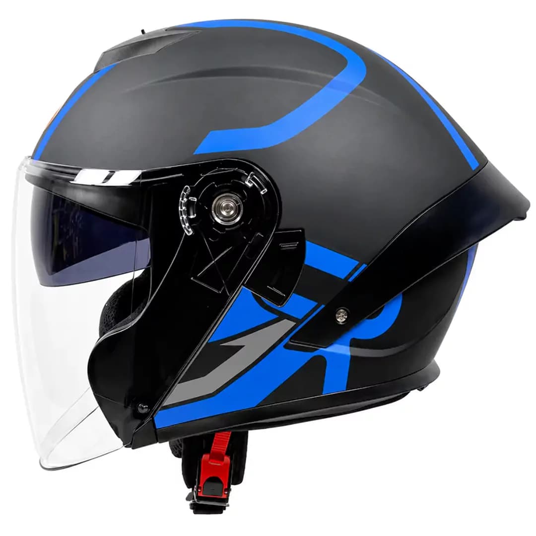 کلاه کاسکت بدون فک ام اس پی مدل 336MATT BLACK BLUE — تصویر ۸