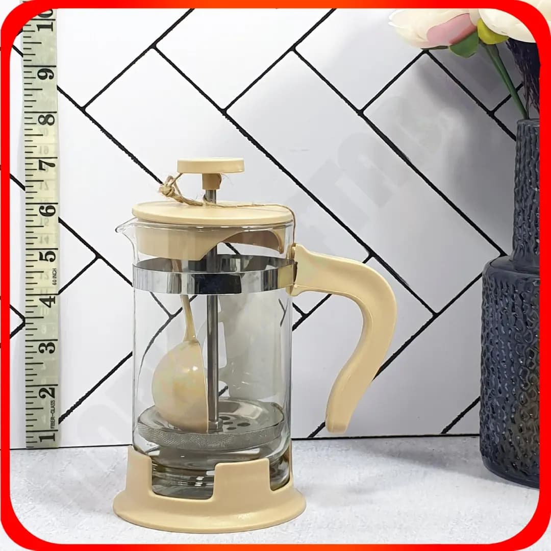 فرنچ پرس دسته رنگی 450 میل شفاف خانه رویایی