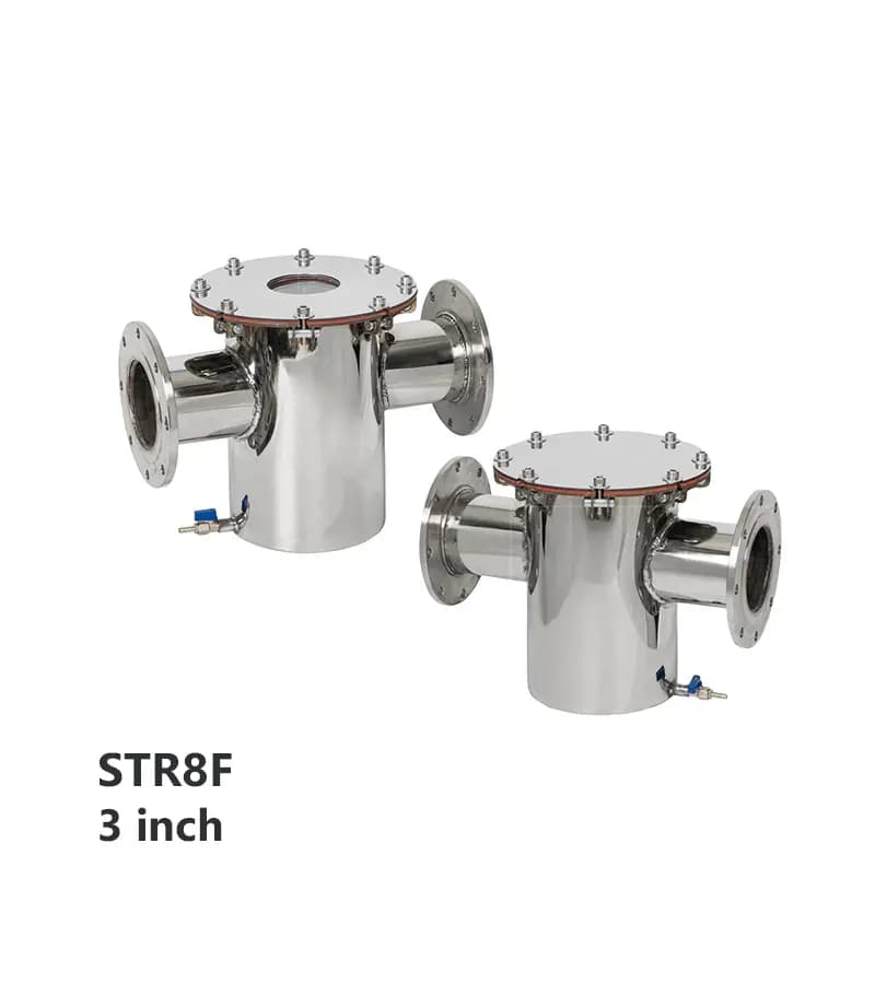 استرینر استنلس استیل فلنجی آکوامارین مدل STR8F سایز 3 اینچ