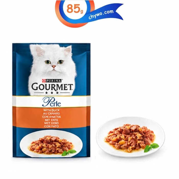 پوچ گربه بالغ گورمت پورینا طعم اردک وزن 85 گرم کد 103225 Purina Gourmet Perle