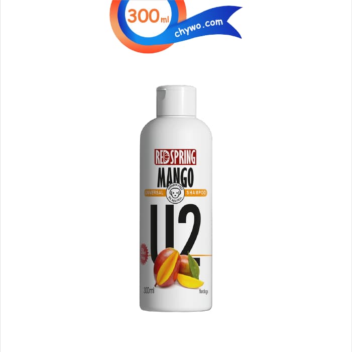 شامپو سگ رد اسپرینگ مدل U2 مناسب انواع پوست عصاره انبه حجم 300 میلی لیتر RedSpring Mango