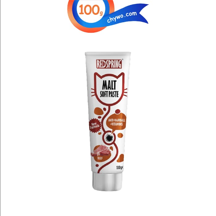 خمیر مالت گربه رد اسپرینگ طعم گوشت گوساله وزن 100 گرم RedSpring Malt Soft Paste