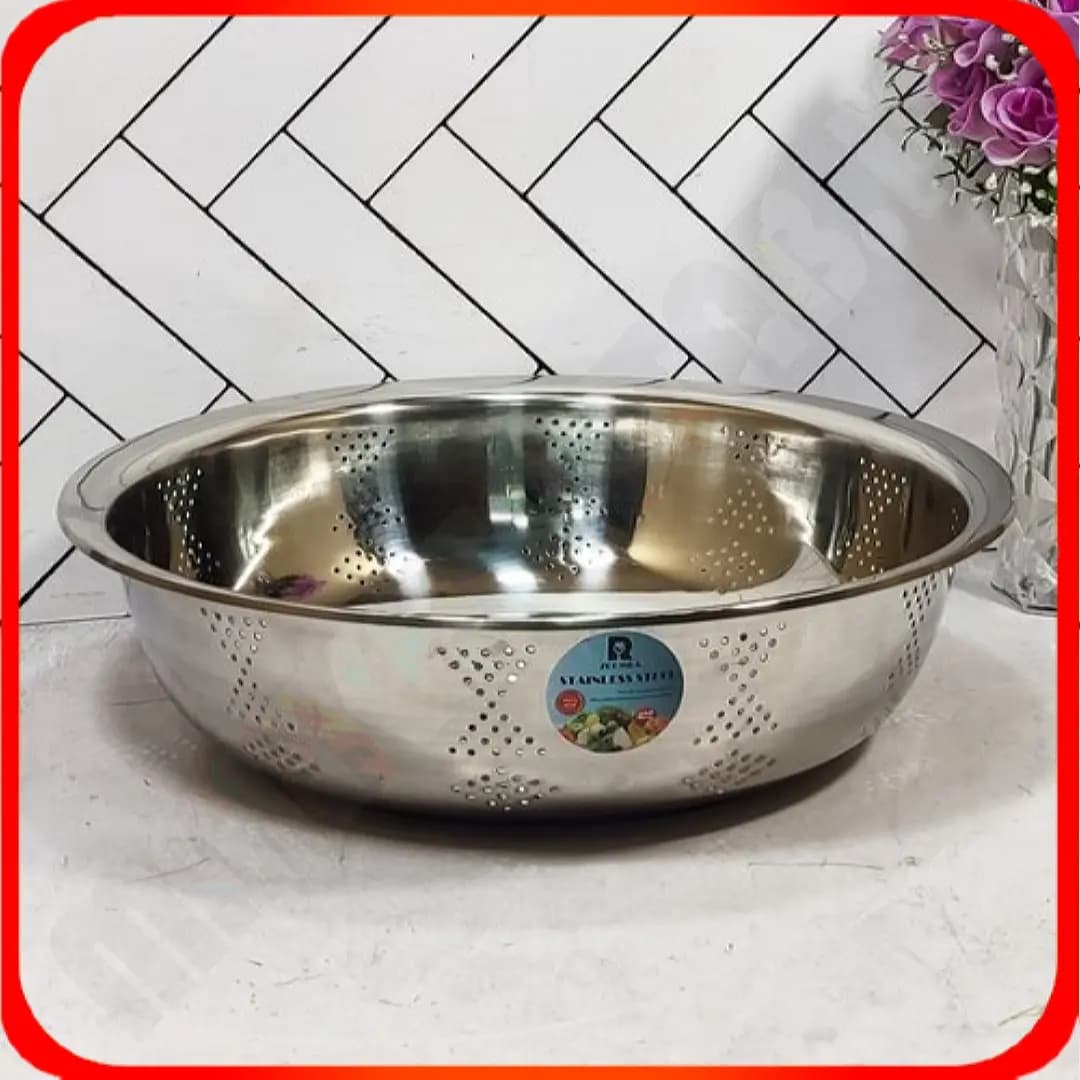 آبکش گرد بدون دسته سایز 40 استیل نگیرL5256 زومبا