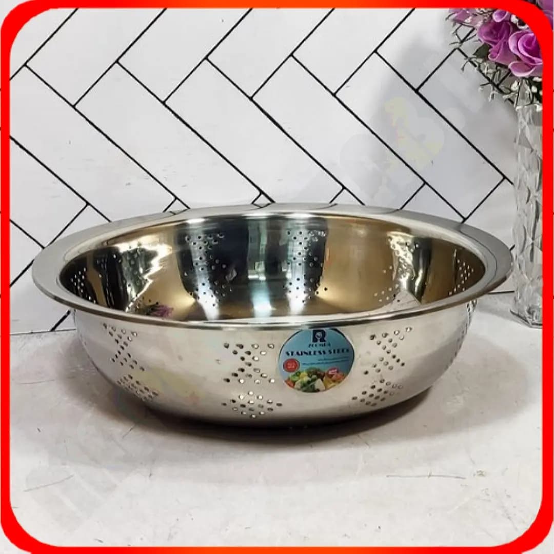 آبکش گرد بدون دسته سایز 36 استیل نگیرL5256 زومبا