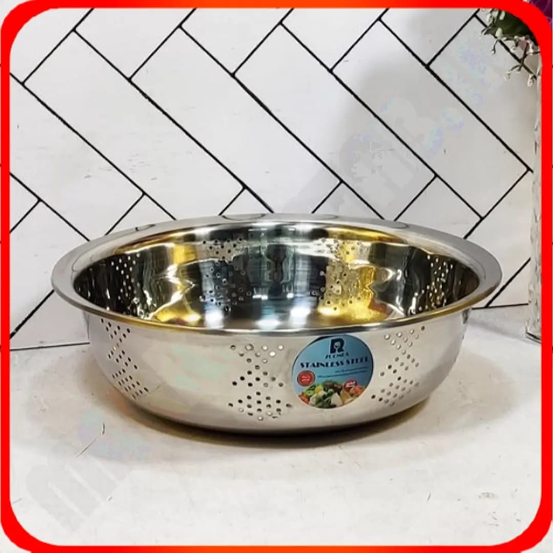 آبکش گرد بدون دسته سایز 28 استیل نگیرL5256 زومبا