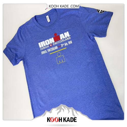 تیشرت آستین کوتاه مردانه IRONMAN طرح IRONMAN ZURICH آبی — تصویر ۴