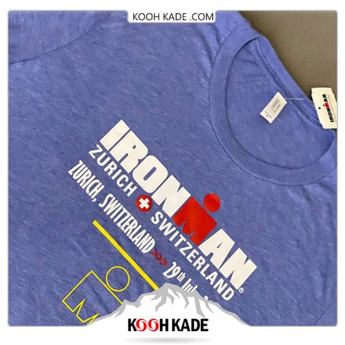 تیشرت آستین کوتاه مردانه IRONMAN طرح IRONMAN ZURICH آبی — تصویر ۳