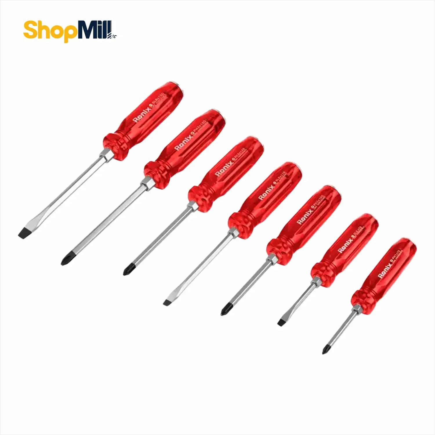 مجموعه 7 عددی پیچ گوشتی ضربه خور رونیکس (Ronix) مدل RH-2906