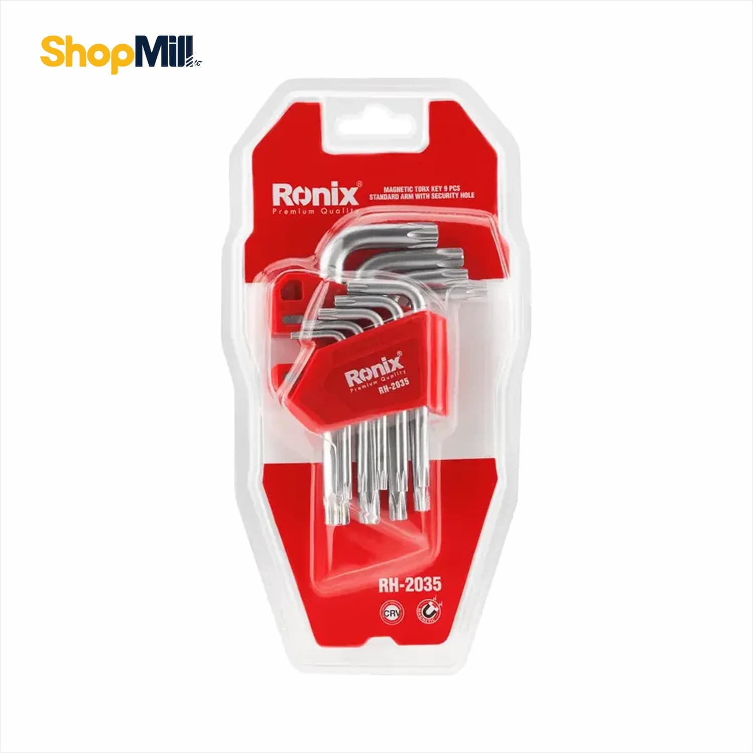 ست آلن ستاره ای 9عددی کوتاه مگنتی رونیکس(Ronix) مدل RH-2035 — تصویر ۳