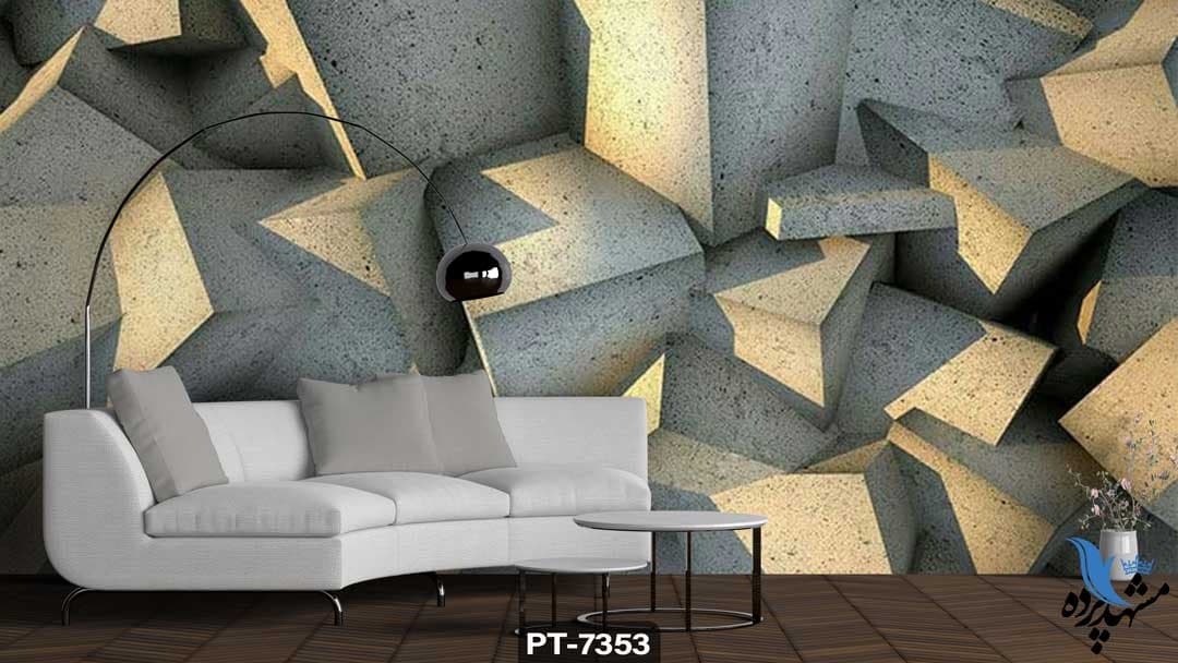 پوستر دیواری سه بعدی طرح سنگ کد PT7353