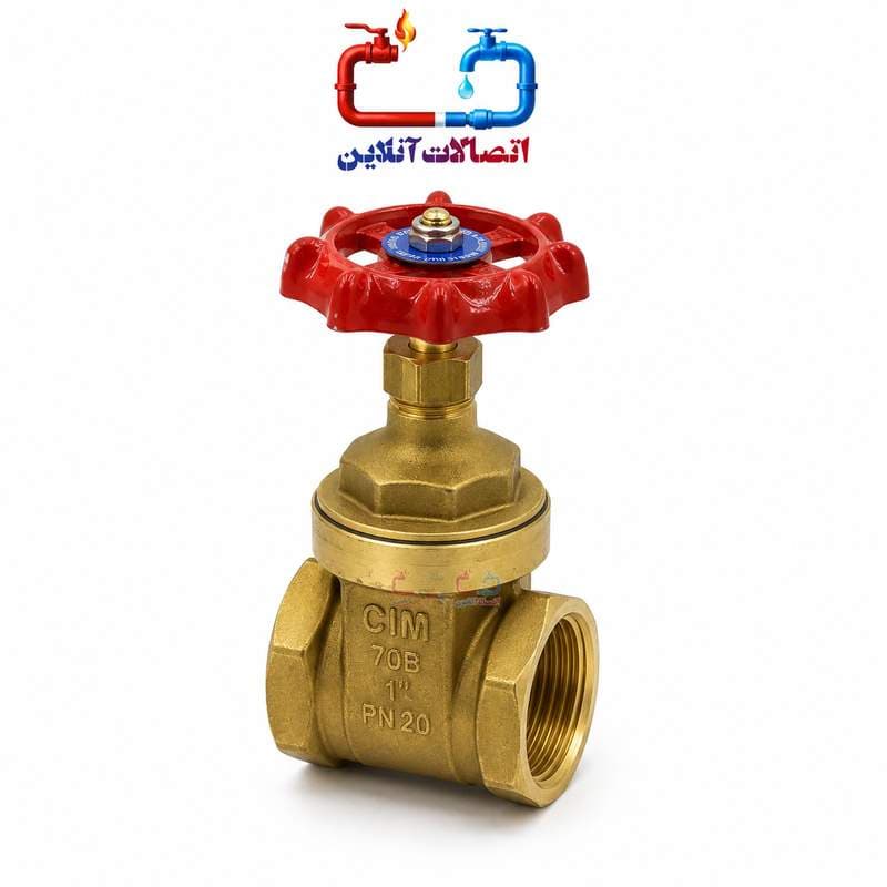 شیر فلکه کشویی 1/2 اینچ سیم ایتالیا PN20 — تصویر ۲