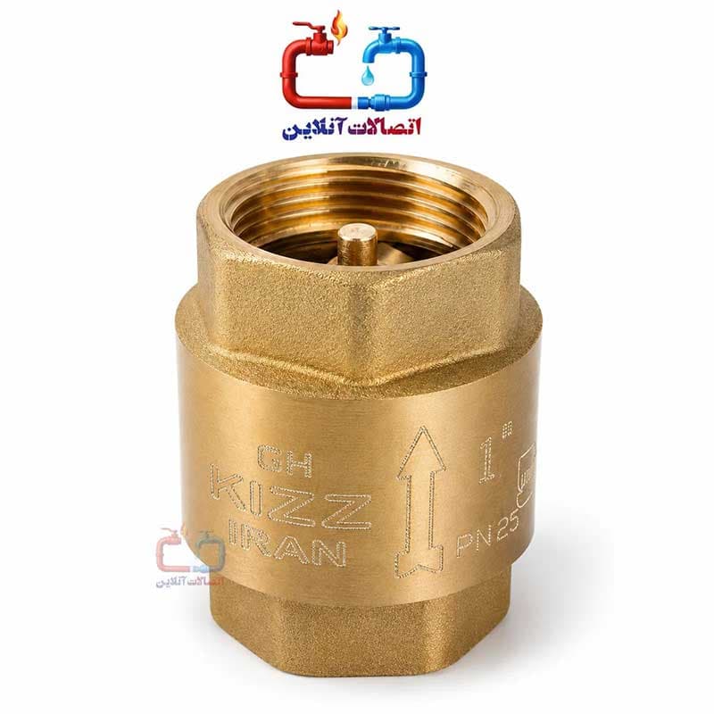 شیر یکطرفه فنری سوپاپ برنجی 2 اینچ کیز ایران — تصویر ۳