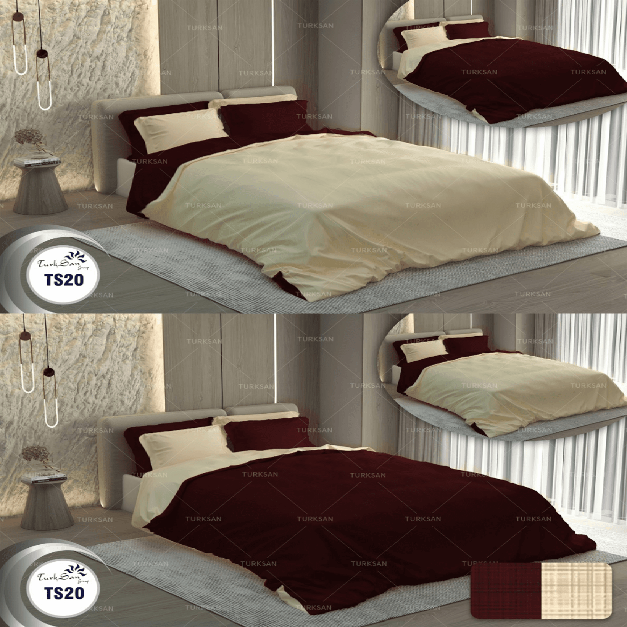 سرویس روتختی ترکسان دونفره دو رو کد ts-20 — تصویر ۳