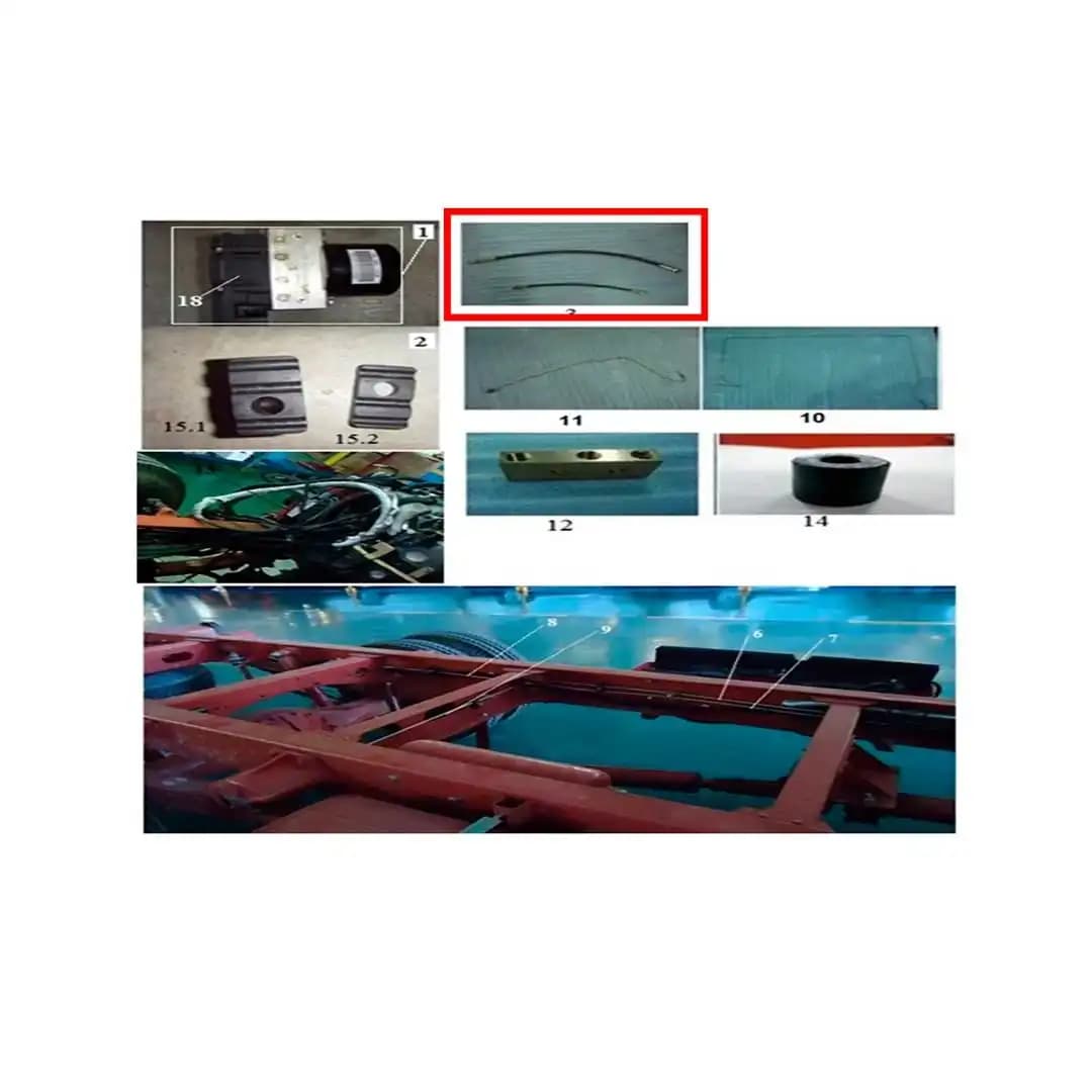شیلنگ فنردار ترمز جلو کد 2502203.1 کامیونت EM6