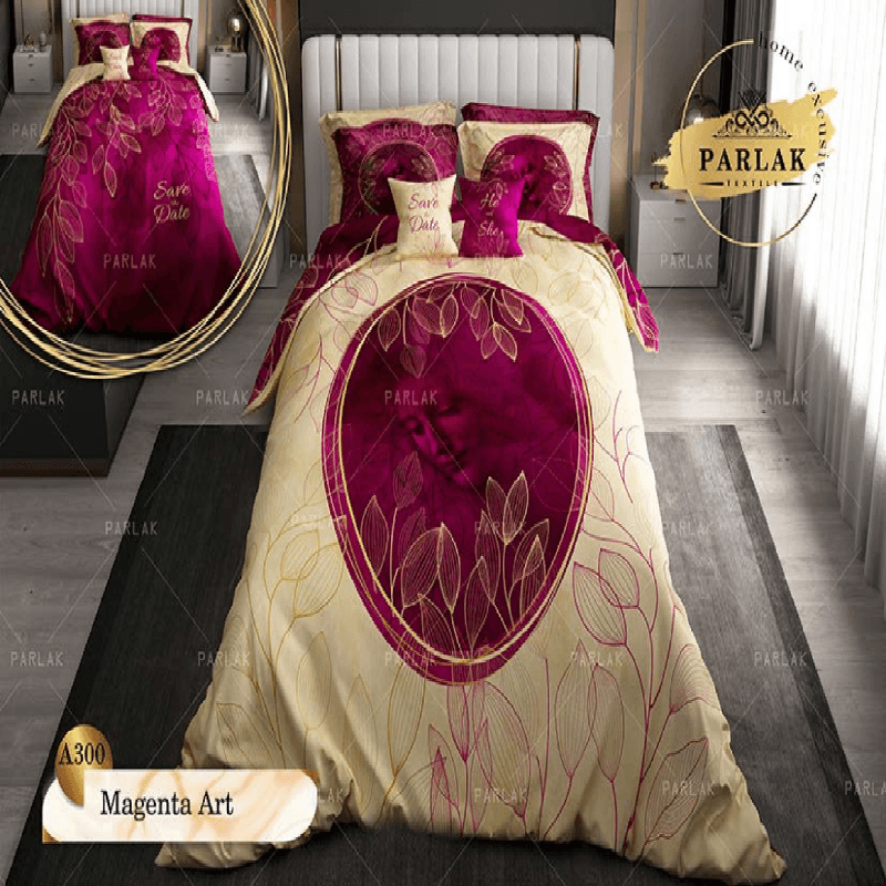 سرویس روتختی پارلاک دونفره دو رو مدل Magenta art کد A-300