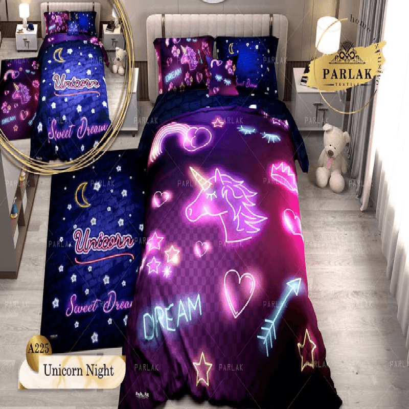 سرویس روتختی پارلاک یکنفره دو رو مدل unicorn کد A-225