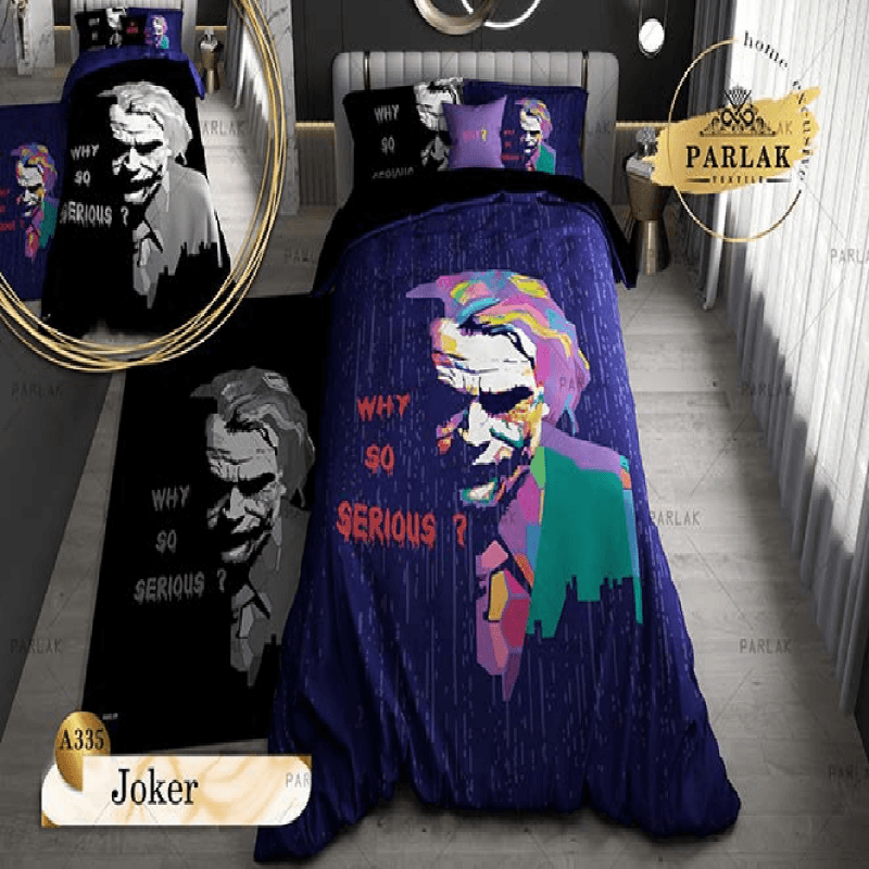 سرویس روتختی پارلاک یکنفره دو رو مدل joker کد A-335 — تصویر ۲