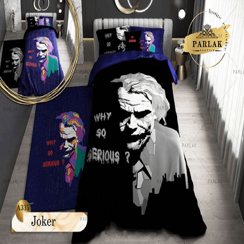 سرویس روتختی پارلاک یکنفره دو رو مدل joker کد A-335