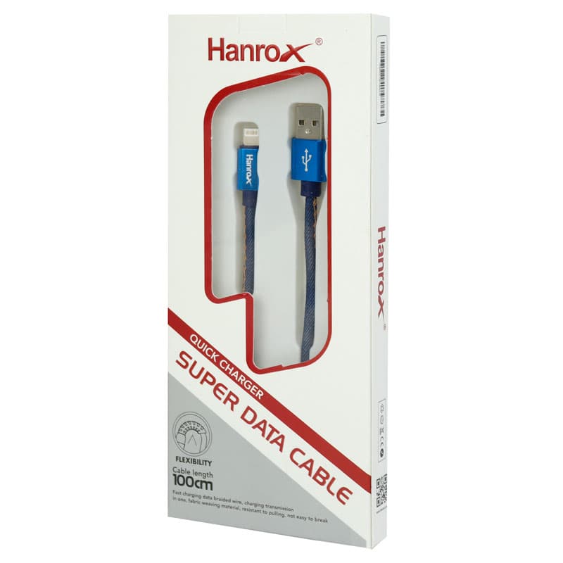 کابل آیفون فست شارژ Hanrox C80 3A 1m — تصویر ۳