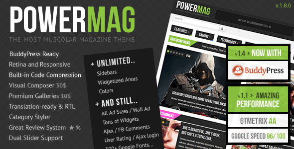 دانلود قالب وردپرس مجله PowerMag