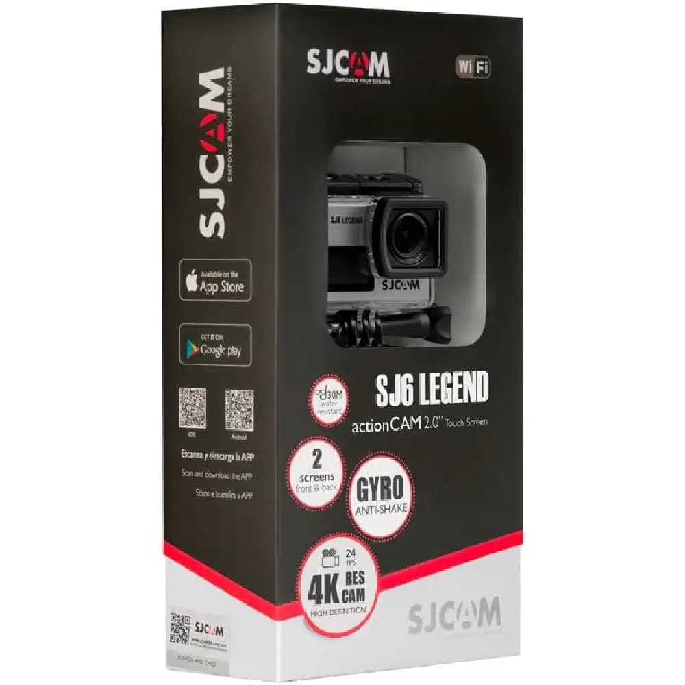 دوربین اکشن ورزشی SJCAM SJ6 legend 4K نقره ای — تصویر ۲