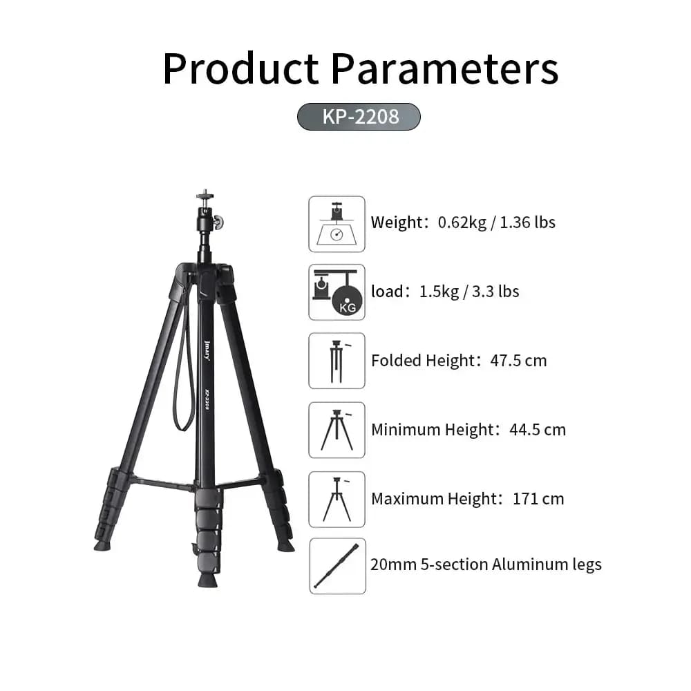 سه پایه دوربین Jmary KP-2208 — تصویر ۷