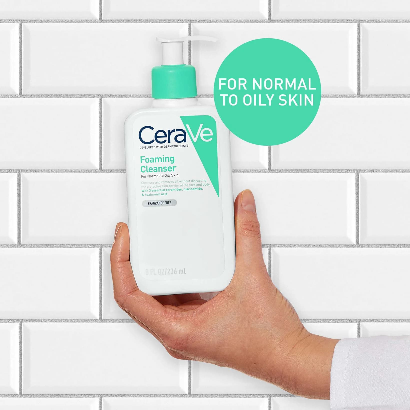 شوینده فومی سراوی (CeraVe) ۲۳۶ میلی‌لیتر — تصویر ۲