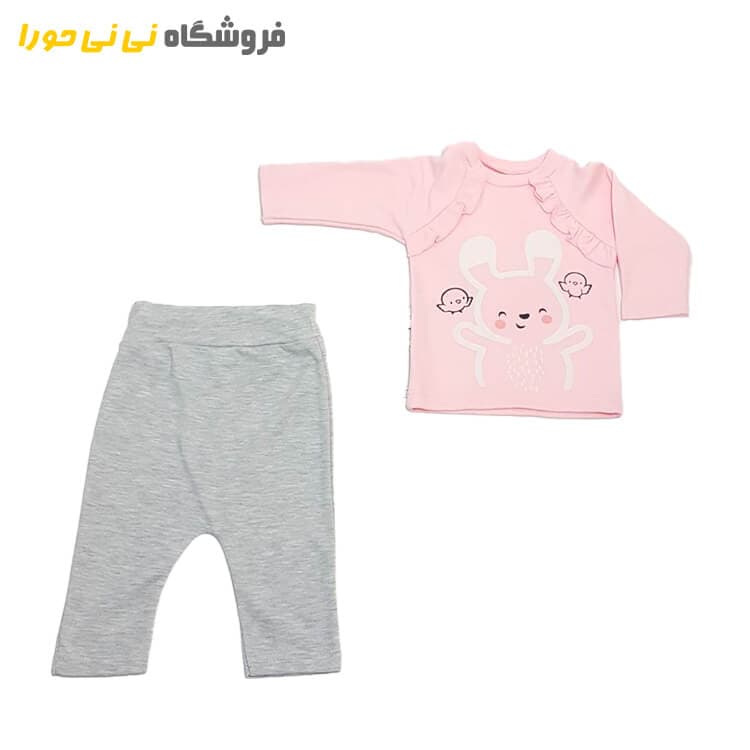 بلوز شلوار پنبه طرح خرگوش