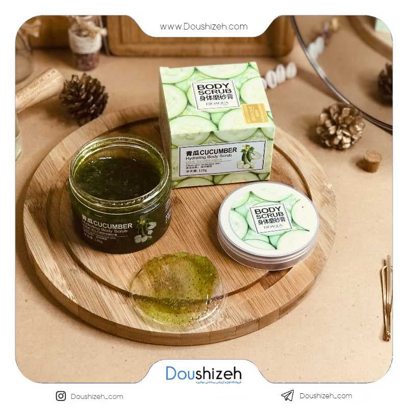 اسکراب طبیعی بدن عصاره خیار بیواکوا BIOAQUA — تصویر ۳