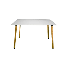 میز 4 پایه چوبی استوانه ای مربع 80*80 وکیوم 16 میل کد TM505 بنیزان