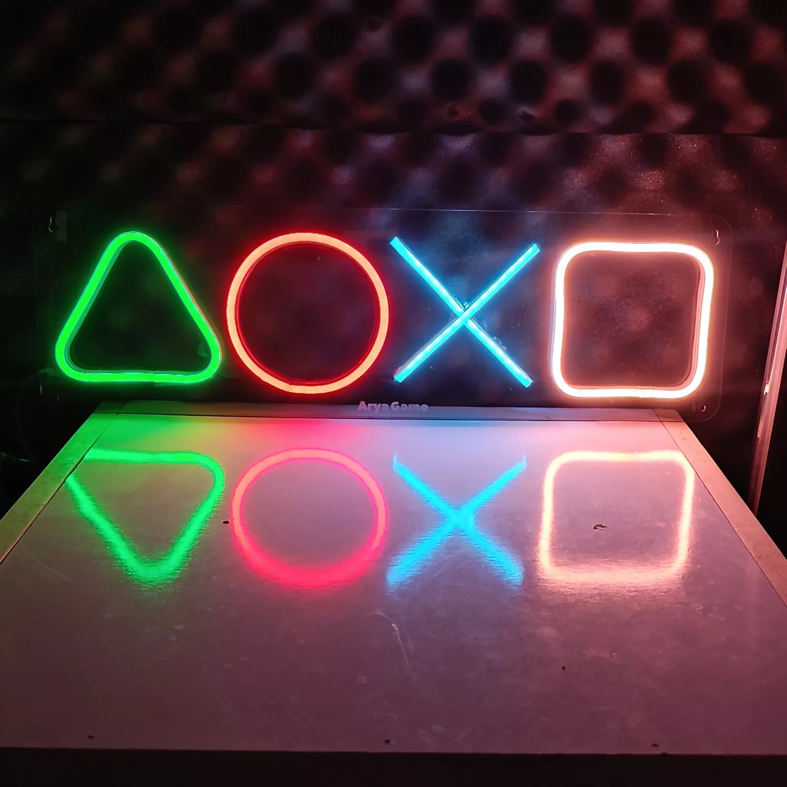 چراغ نئونی طرح آیکون دسته پلی استیشن کد PS45X15 — تصویر ۳