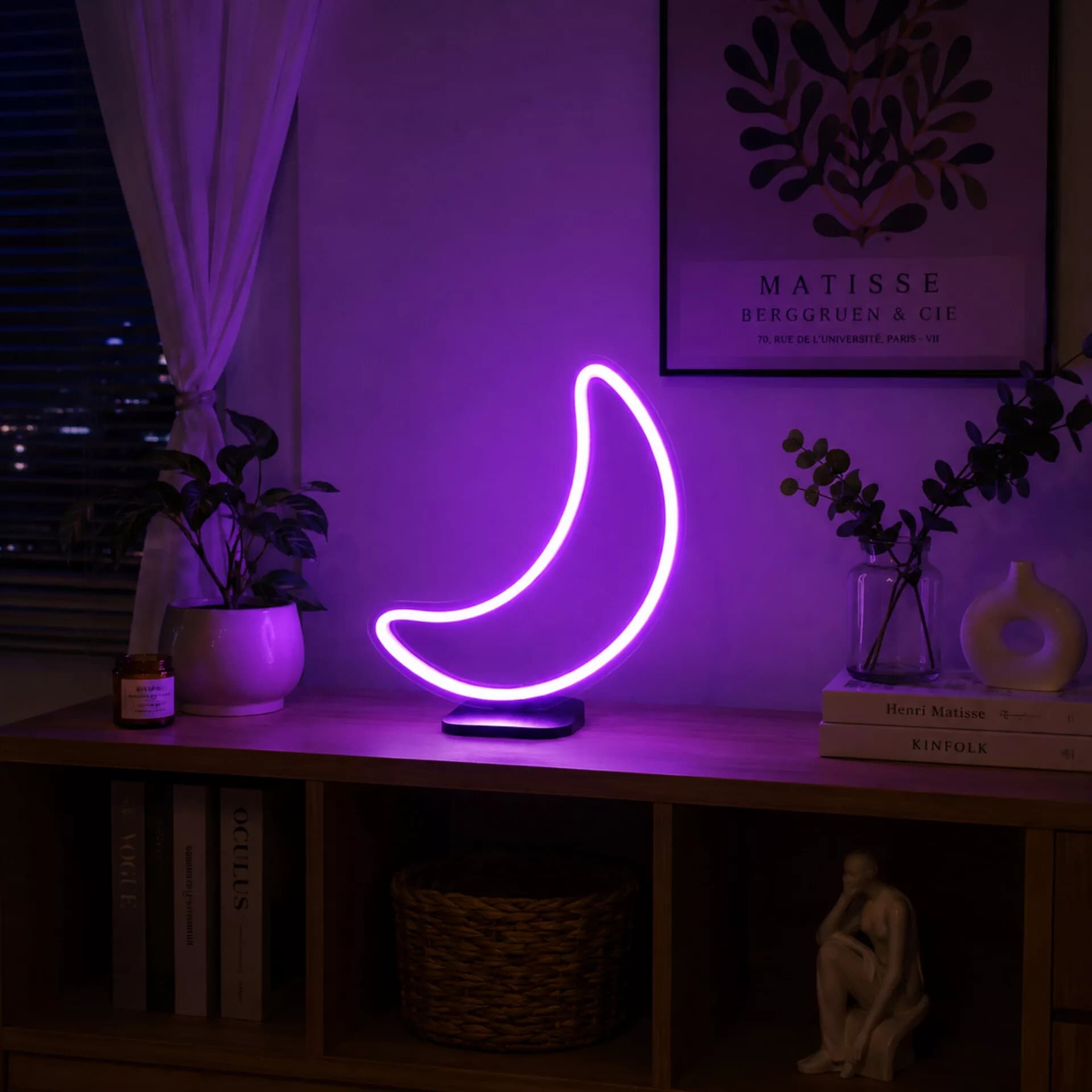 چراغ رومیزی نئونی طرح ماه کد p21 — تصویر ۲