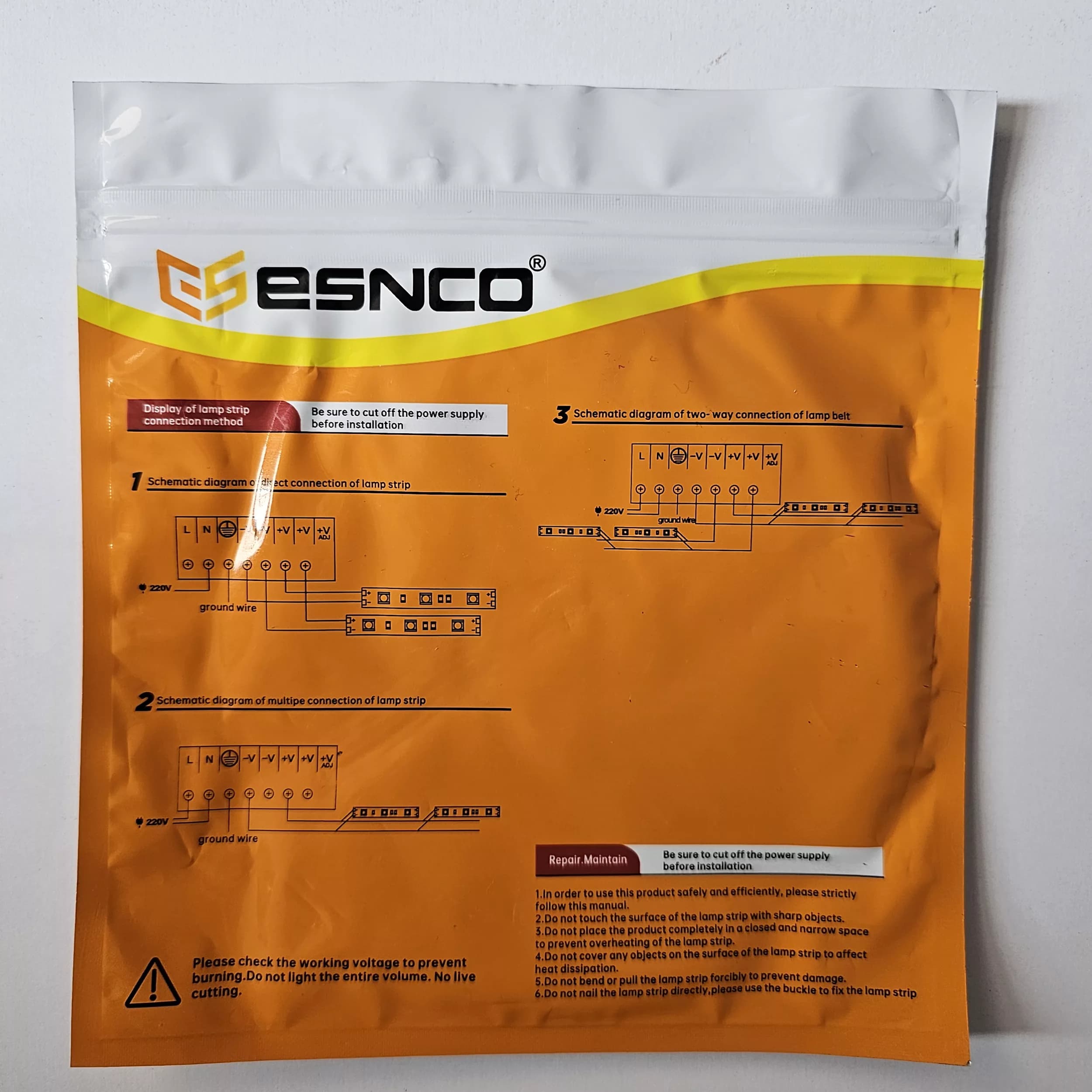 ریسه ال ای دی اسنکو مدل FSP-120LED-2835 طول 5 متر — تصویر ۳
