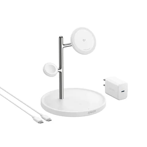 شارژر بی سیم انکر مدل (Anker MagGo B25M3 (3 in 1 Stand با گارانتی 18 ماهه شرکتی