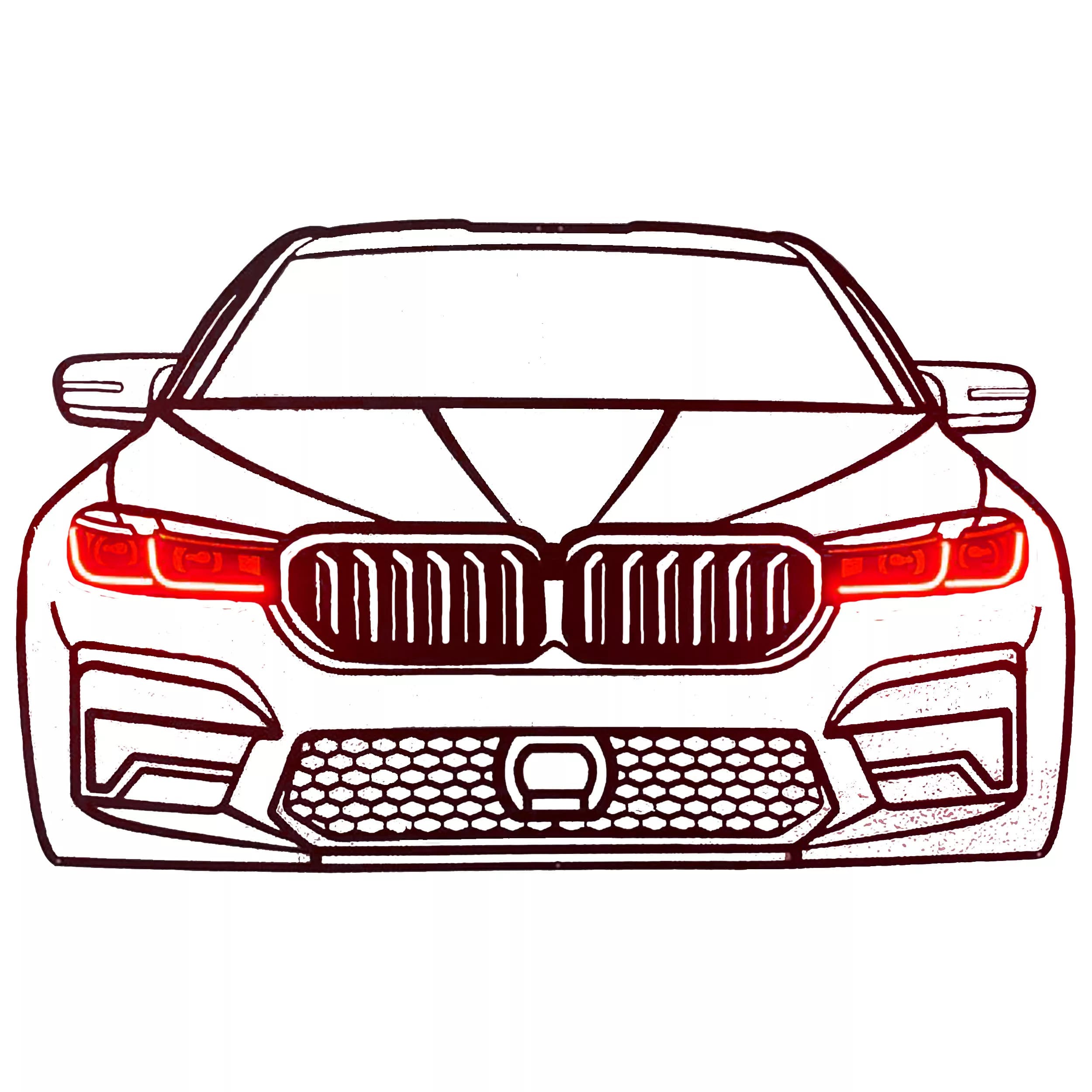 چراغ دیواری نئونی طرح ماشین bmw — تصویر ۲