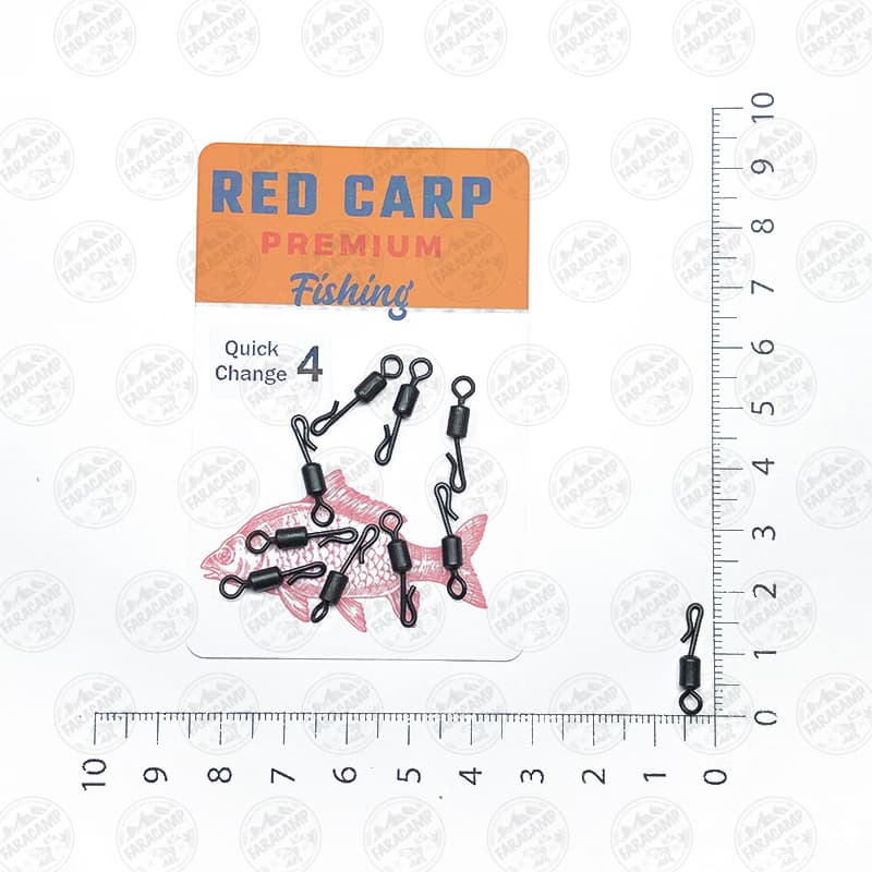 هرزگرد کوییک چنج ماهیگیری کپوری RedCarp سایز ۴ بسته ۱۰ عددی