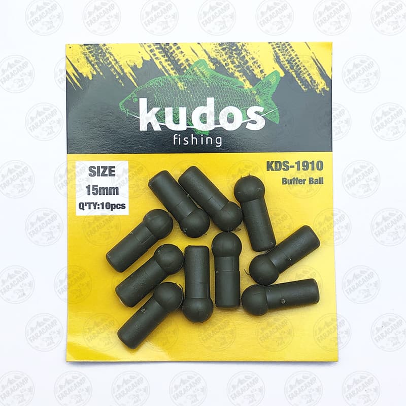 بافر بال نرم رمیکسون سبز تیره ۱۵ میلیمتر بسته ۱۰ عددی Kudos Fishing Buffer Ball