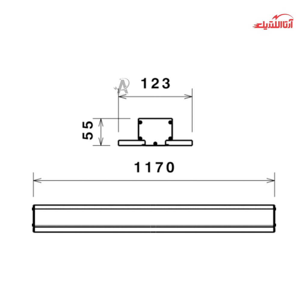 چراغ دیواری مدرن 48 وات شعاع مدل SH-6630-48w — تصویر ۳