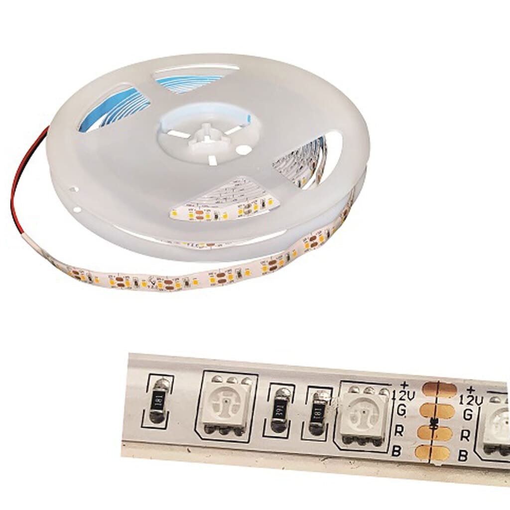 ریسه پشت چسب دار مولتی کالر 12 ولت فاین الکتریک 10 متری FEC-5050