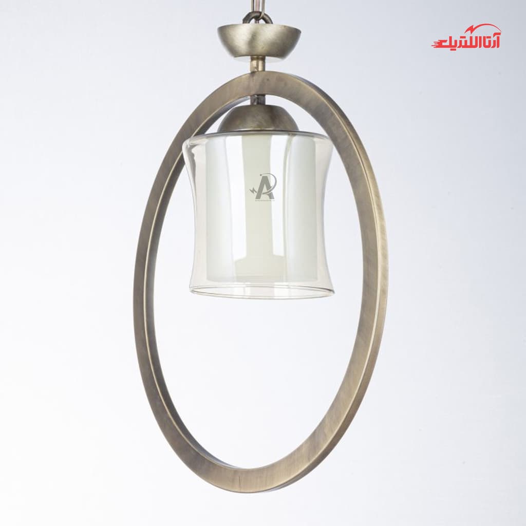 لوستر آویز تک شعله فلزی چشمه نور مدل B2657/1 — تصویر ۲