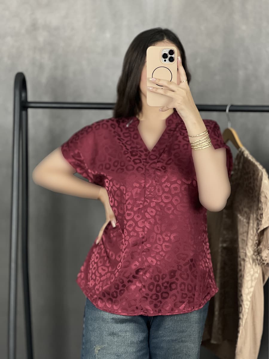 شومیز زنانه پلنگی برند TRUSELF کد b4196