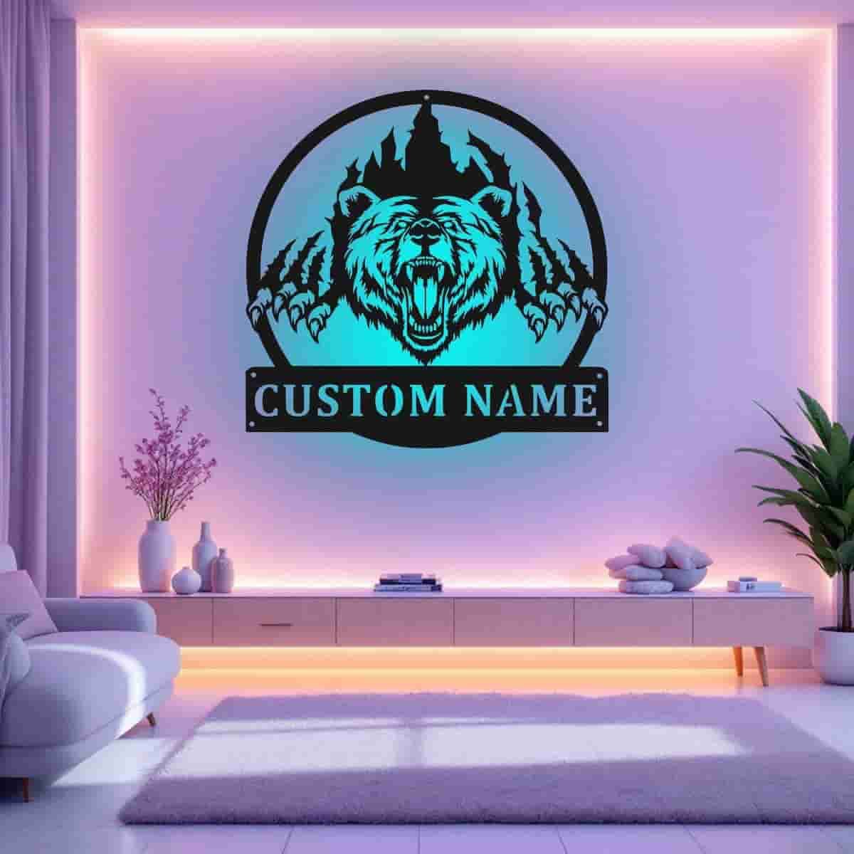 تابلو بک لایت خرس وحشی