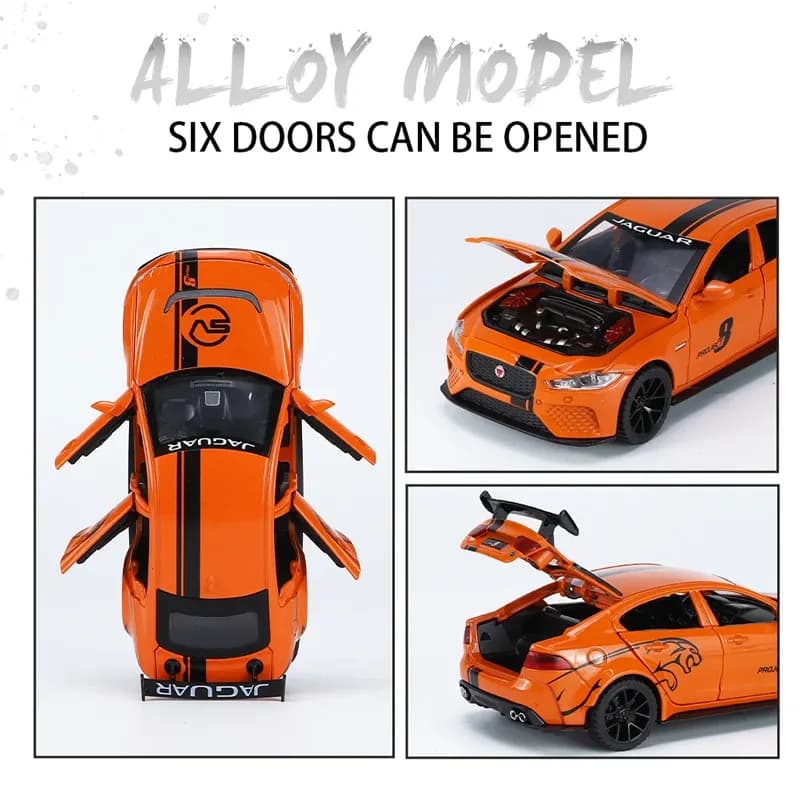 ماشین فلزی جگوار XE SV Project 8 نارنجی — تصویر ۴